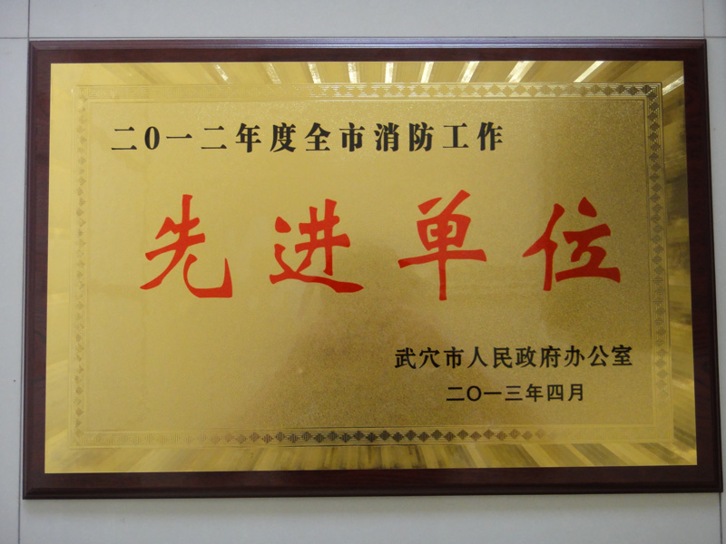 消防工作先進(jìn)單位(黃岡亞東) 消防工作先進(jìn)單位(黃岡亞東)