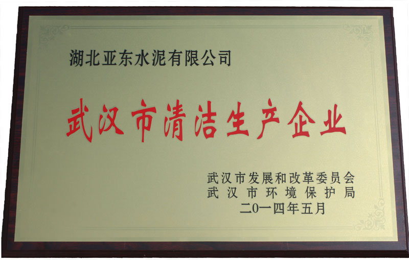 武漢市清潔生產(chǎn)企業(yè)(湖北亞東) 武漢市清潔生產(chǎn)企業(yè)(湖北亞東)